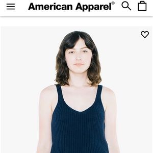 American Apparel Cable Knit Tank (in Red)